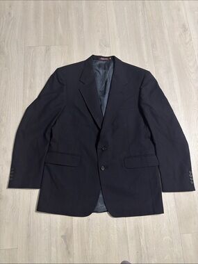 🔥BUNDLESALE Men’s 42R Evan Picone Navy Two-Button Sport Coat Blazer